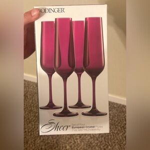 Godinger Champagne Glasses, Stemmed Champagne Flutes, Champagne Glass Set
